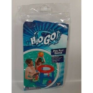H2O GO! Pool Inflatable Kids Play Game Center (Basketball Net & Rings) Water Toy